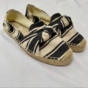 Soludos Espradille Flats- Navy and White